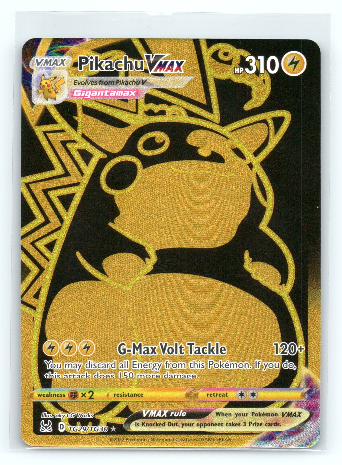 SWSH11: Lost Origin Trainer Gallery #TG29/TG30 Pikachu VMAX (Secret)