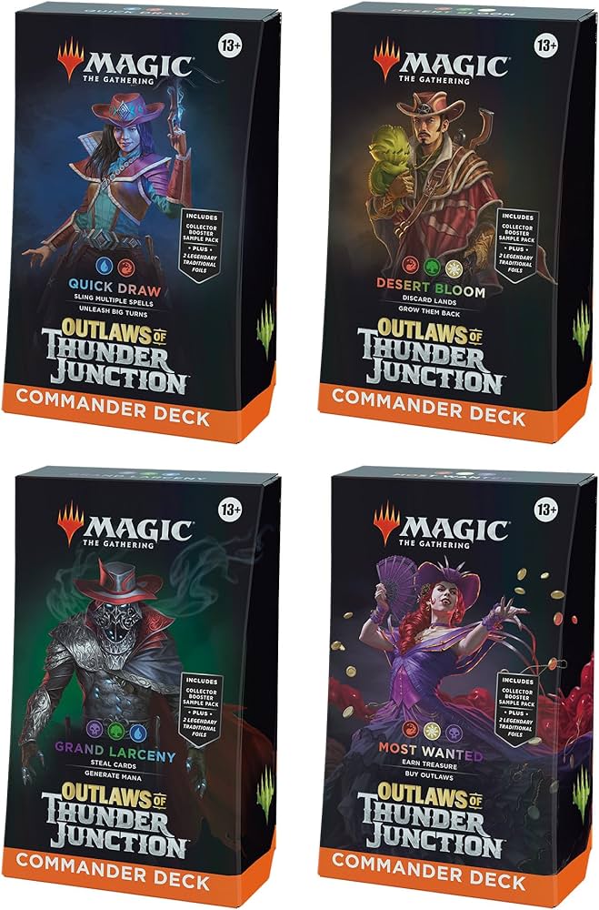 Magic The Gathering Outlaws of Thunder Junction Commander Decks