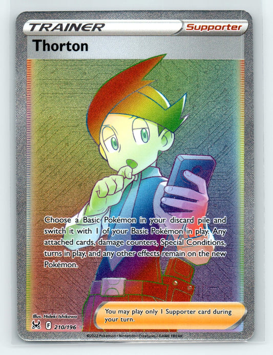 210/196 Rainbow Thornton Secret Rare Trainer Lost Origin