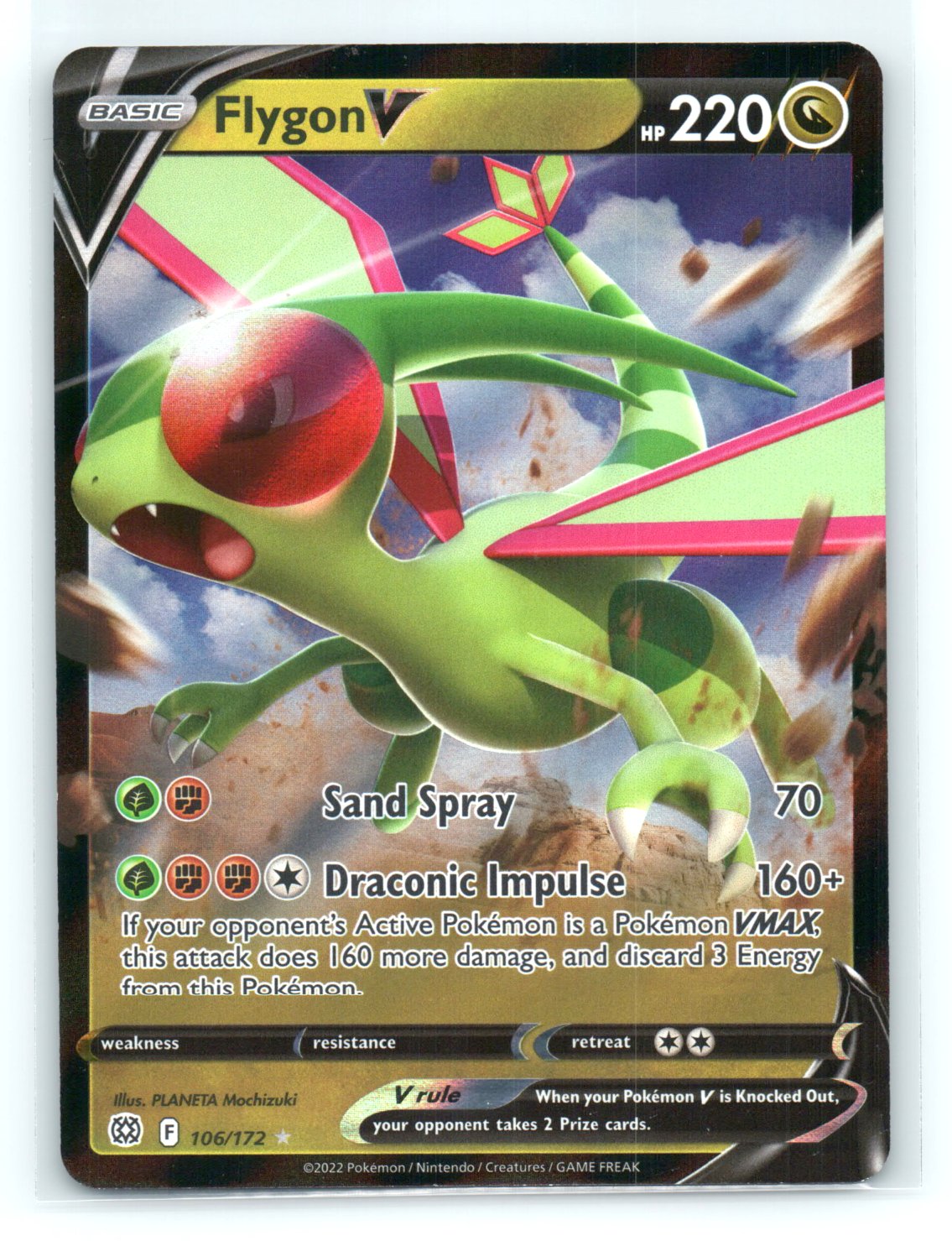 Flygon V 106/172 Ultra Rare Pokemon Brilliant Stars